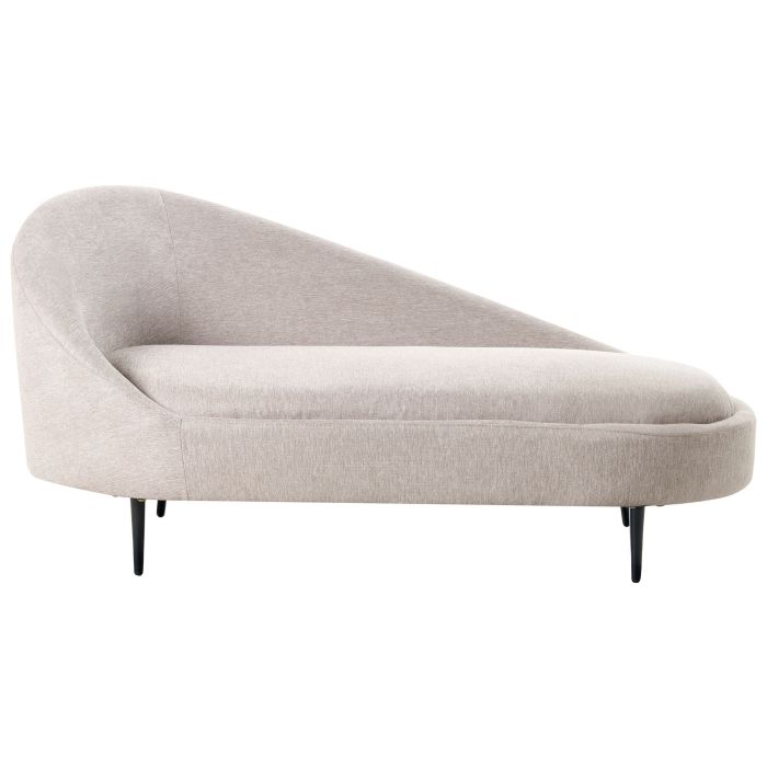 VARLEAS Left Hand Fabric Chaise Lounge Taupe
