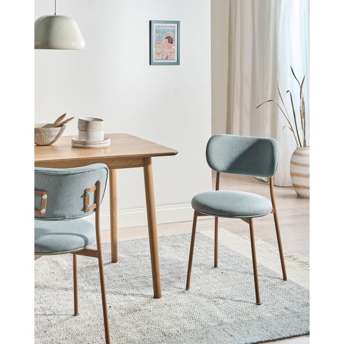 CORVEX Fabric Dining Chairs Set of 2 - Mint Green