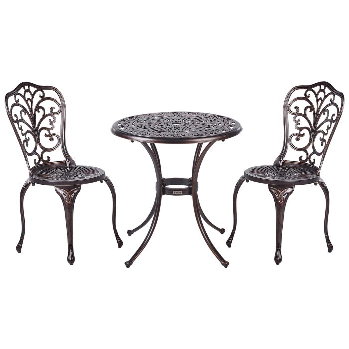 Bistro Set TRIORA/ANDALO Metal Brown