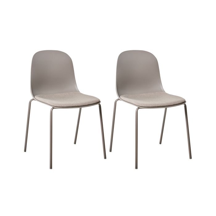 FULBOURNE Synthetic Set of 2 Office Conference Chairs Taupe - Beige