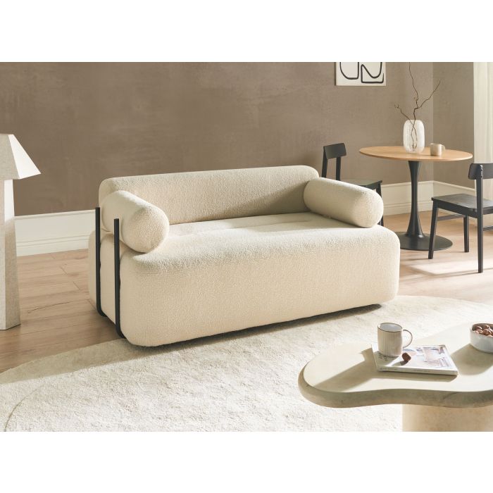 BACOVI Boucle Fabirc 2 Seater Sofa - Off White