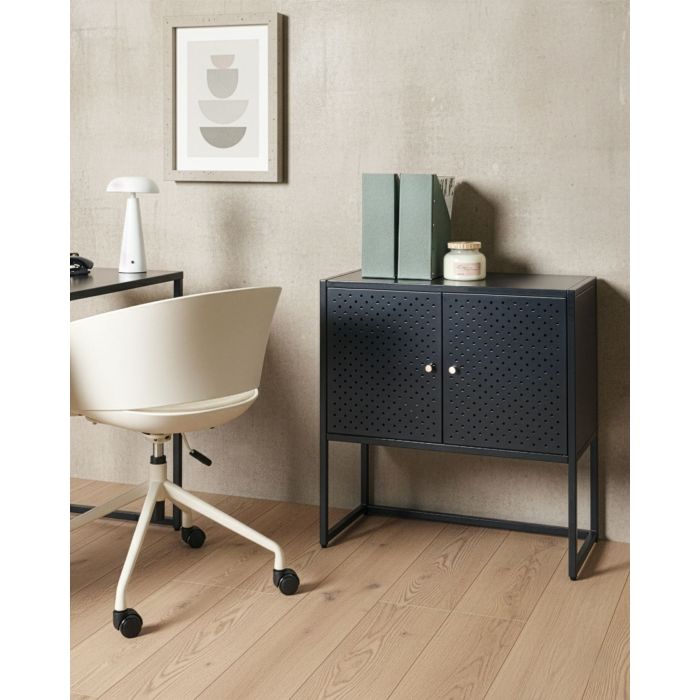 KALERO Office Storage Cabinet with 2 Shelves - Black