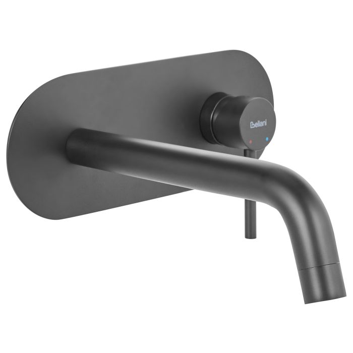 BARDONWELL Wall Mounted Basin Mixer Tap Brass - Black