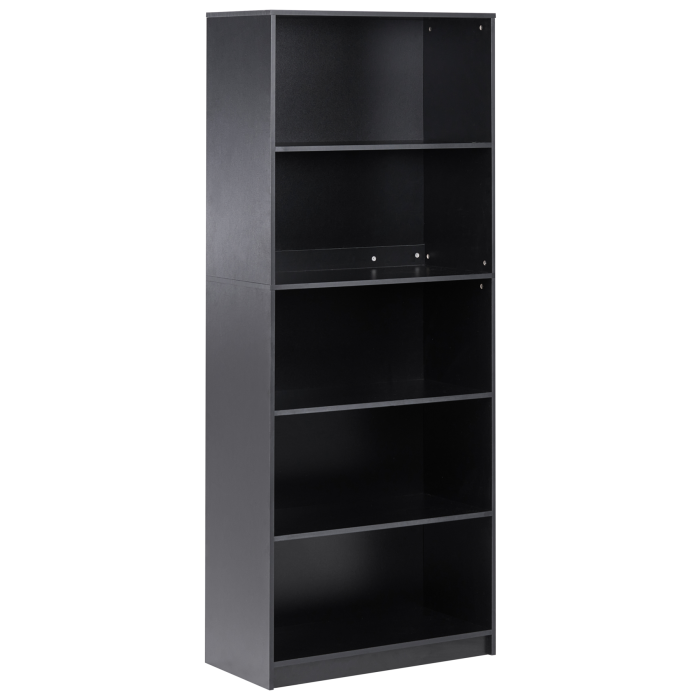 ZNHEA 5 Tier Bookcase 195cm - Black
