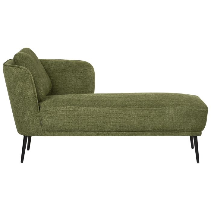 Left Hand Fabric Chaise Lounge Dark Green ARTHEZE