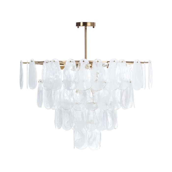STADDLEFORD Glass Chandelier - Brass