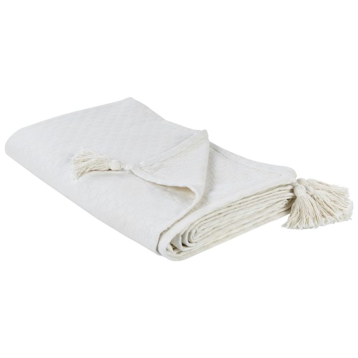 Bedspread LINDULA Cotton 200 x 220 cm Off-White
