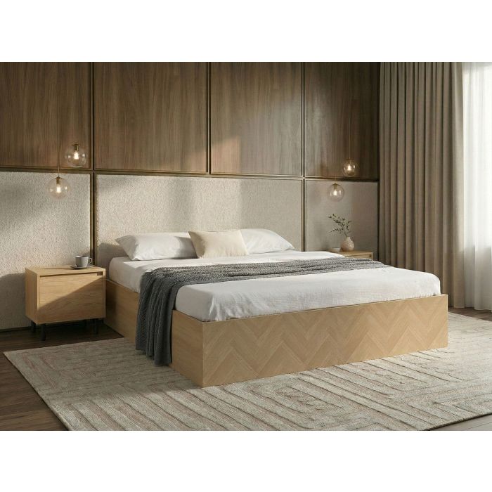 DOCOVI Super Kingsize Ottoman Wooden Bedframe - White
