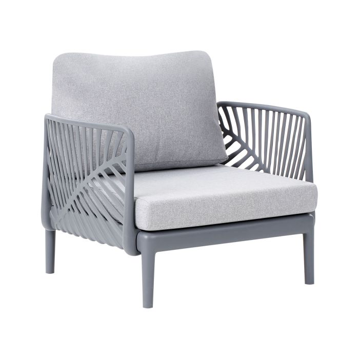 MOORSTEAD Plastic Garden Armchair - Grey