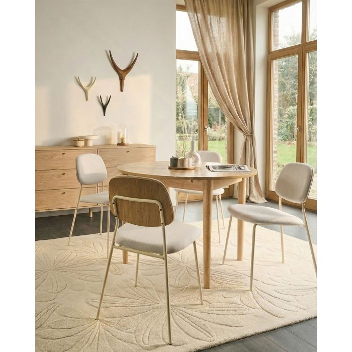 JAHIVO Jute Rug- Light Beige, 80cm