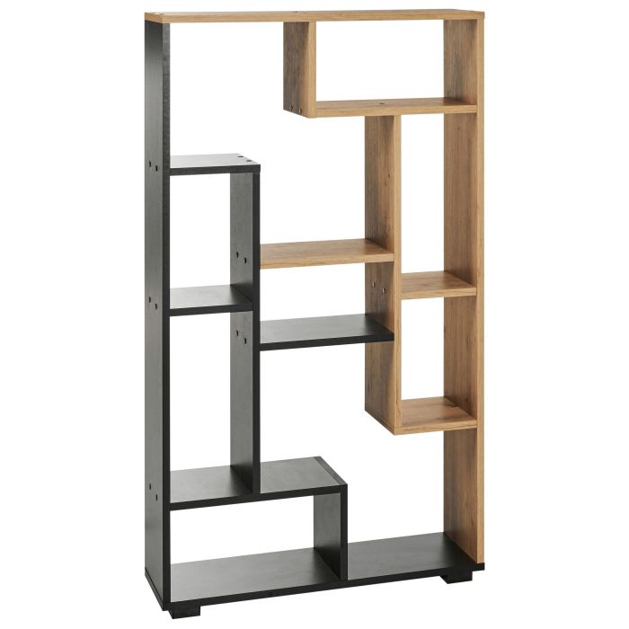 Bookcase ALMA 122 cm Brown/ Black