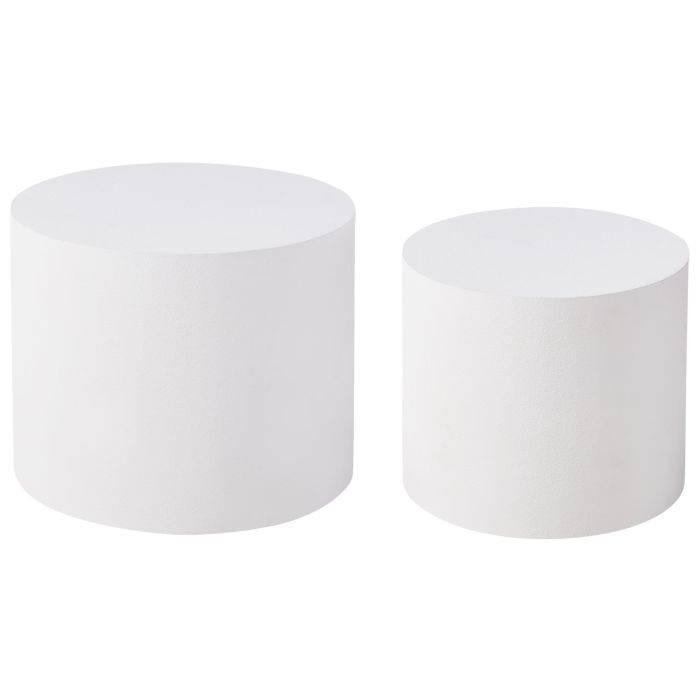 Set of 2 Coffee Tables White MANTI