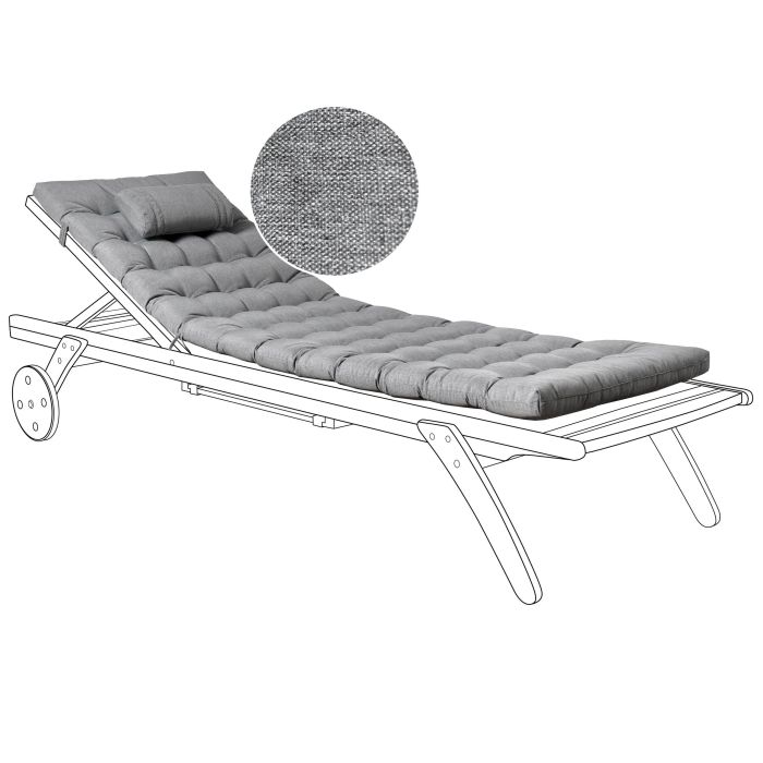 JOVYN Sun Lounger Pad Cushion - Melange Grey