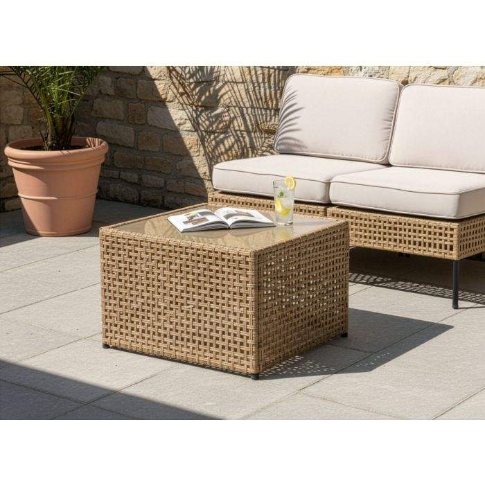 CEFARO Rattan Garden Table - Beige