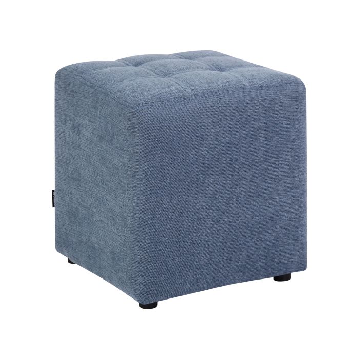 Fabric Footstool Blue KANSAS