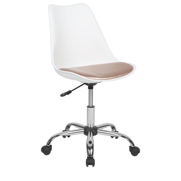 FENNMERE Faux Leather Office Desk Chair - White