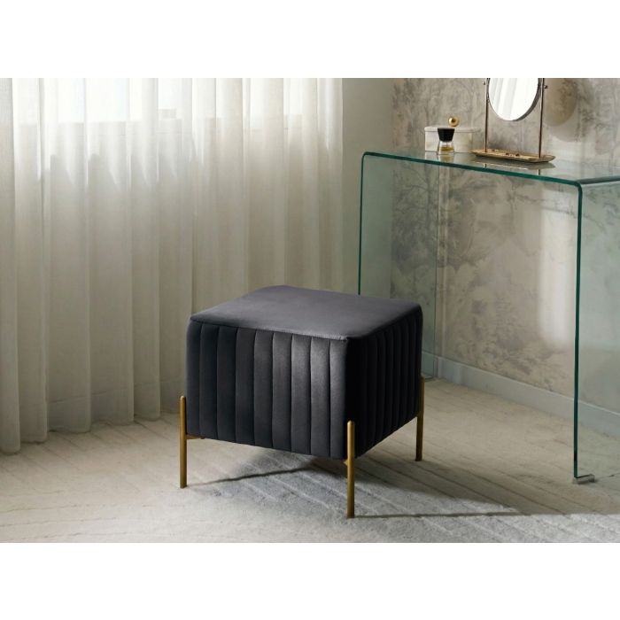 BOHIVO Velvet Footstool - Black