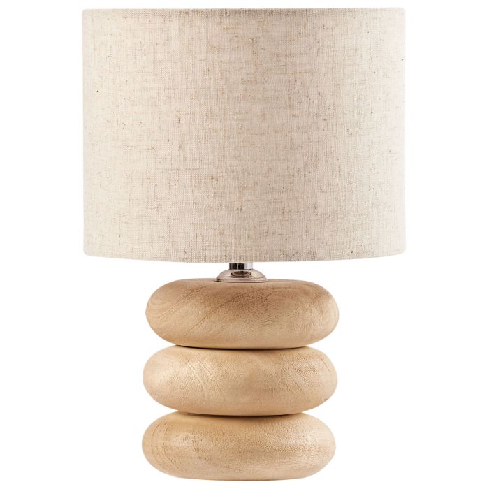 CANLEIGH Table Lamp Mango Wood Light 20 cm - Brown