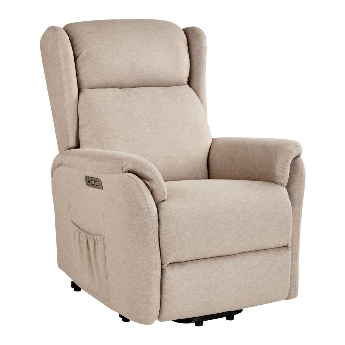 Electric Recliner Chair ELEGY Fabric Taupe