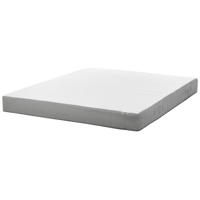 FUSHY Memory Foam Pocket Spring Mattress Medium 180 x 200cm Super Kingsize - White with Grey