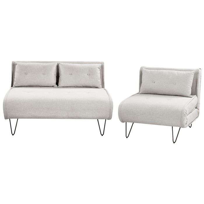 Fabric Sofa Set Light Grey VESTFOLD