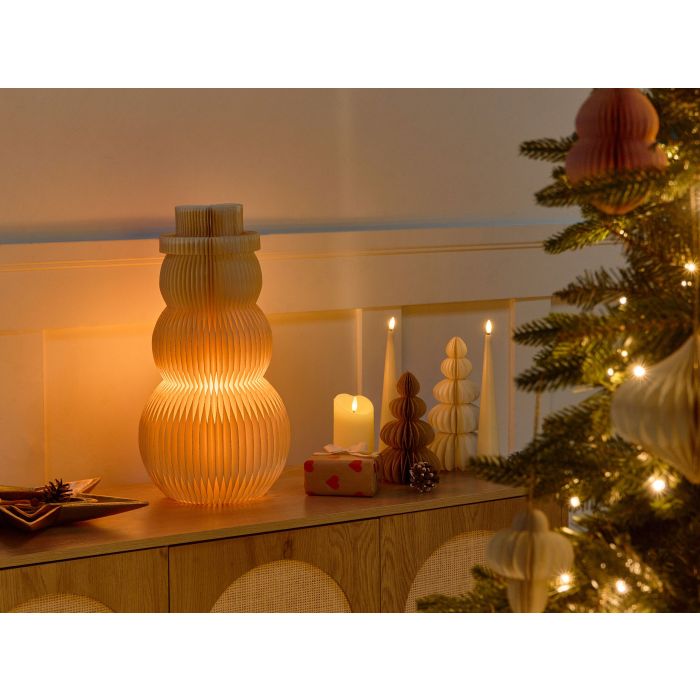 BEHETO Christmas Decor Table Lamp Snowman - Beige