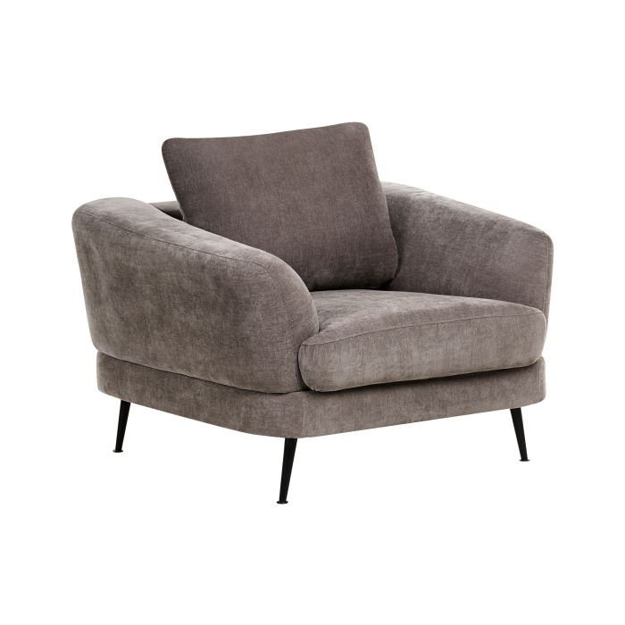 NEWHAVENLEIGH Chenille Fabric Armchair Taupe - Beige