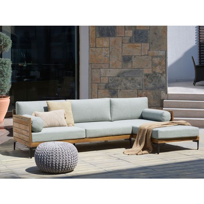 CARUXO Garden 4 Seater L Shaped Corner Sofa - Grey, Right Hand Facing