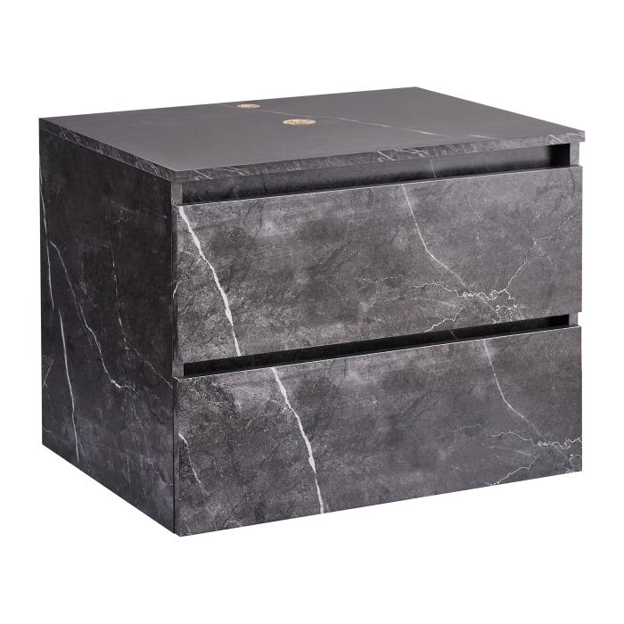 RERSA Wall Mounted Washbasin Cabinet 60 cm Black Marble