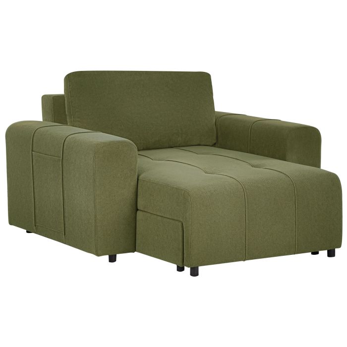 Fabric Chaise Lounge Green INNVIK