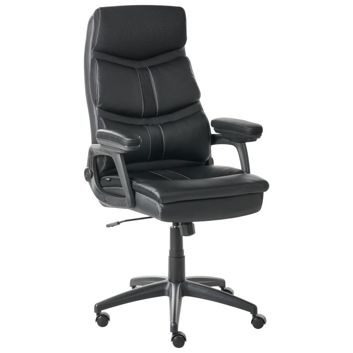 ORDSWORTH Faux Leather Executive Office Chair - Black
