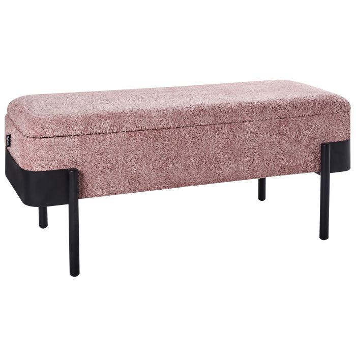 Fabric Storage Bench Pink WARREN