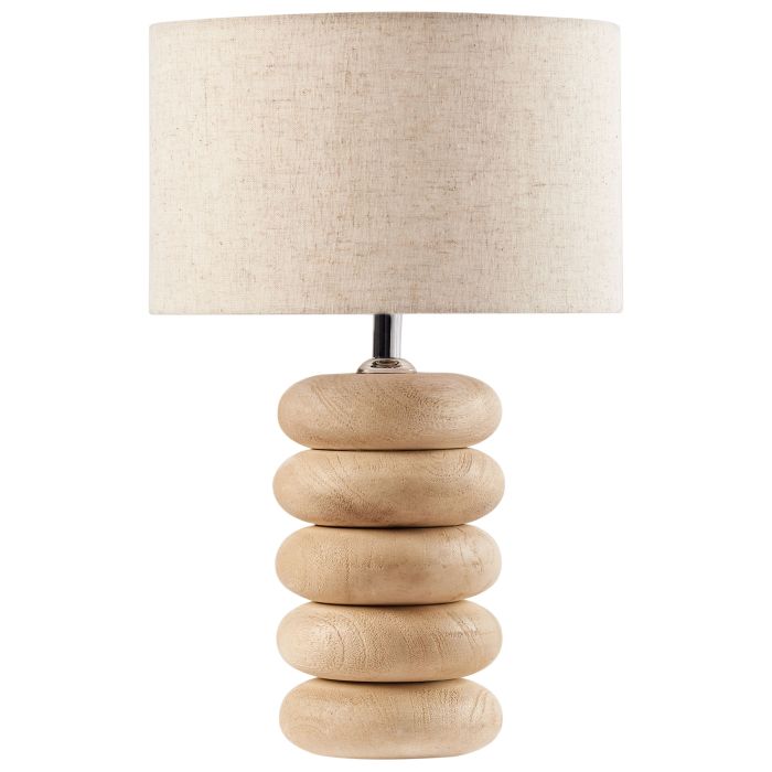 CANLEIGH Table Lamp Mango Wood Light 25 cm - Brown