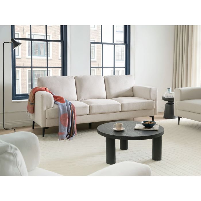 BAJARO Fabric 3 Seater Sofa - Light Beige