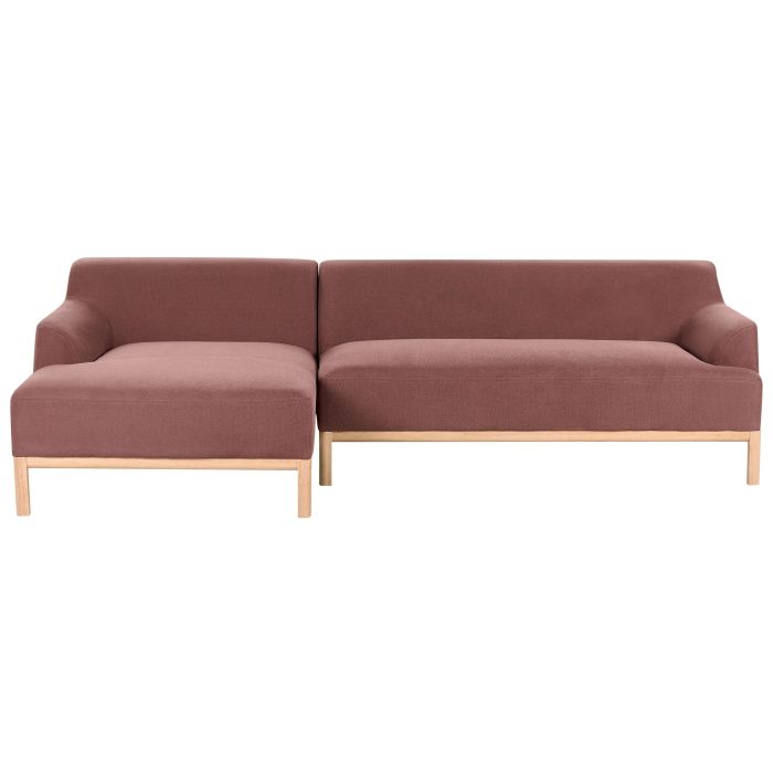 Right Hand Fabric Corner Sofa Burgundy SOSJO