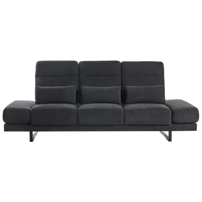 3 Seater Sofa - TKASI Fabric Sofa Black