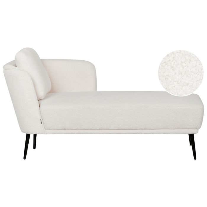 Left Hand Boucle Chaise Lounge Off-White ARTHEZE