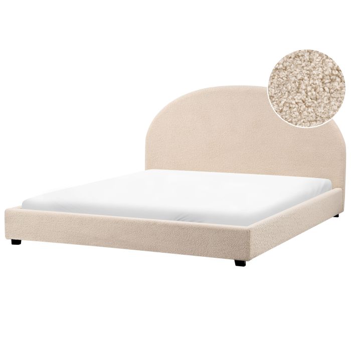 EAUCLUSV Waterbed Boucle 180 x 200 cm (EU Super King) Beige