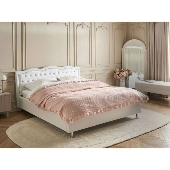 DIMAXO EU Kingsize Faux Leather Bedframe - White