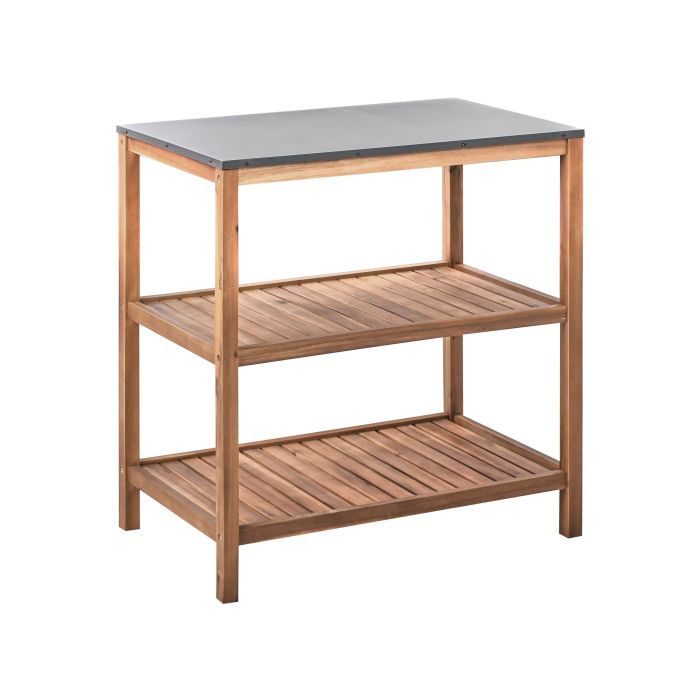 HORNWELL Wooden Kitchen Island - Brown