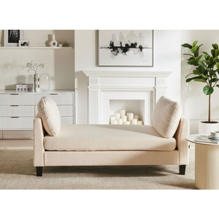 CAJARO Boucle Chaise Longue - Off White
