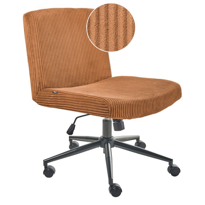 RAYLEIGHON Fabric Office Desk Chair - Brown