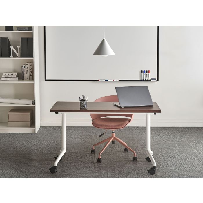 FEYARO Foldable Office Desk - Dark Brown, 120cm