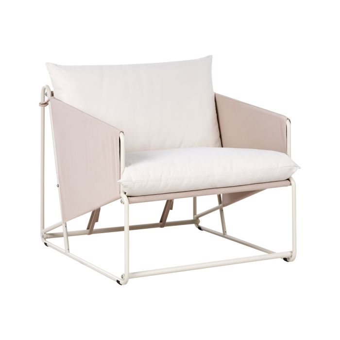 LIGHTHORNE Garden Chair with Cushion - Beige