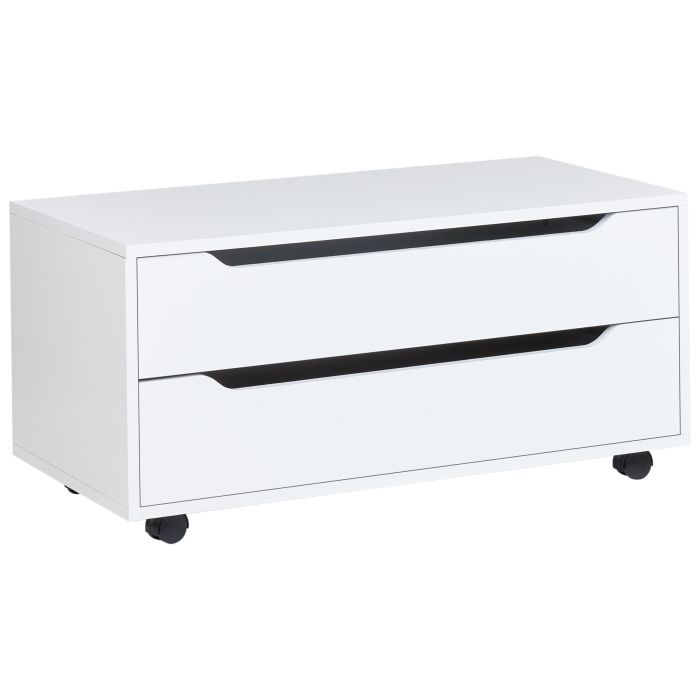 OASSCO Bathroom Cabinet with Wheels 80 cm White