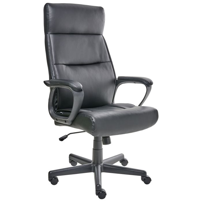 ORDSWELL Faux Leather Executive Office Chair - Black
