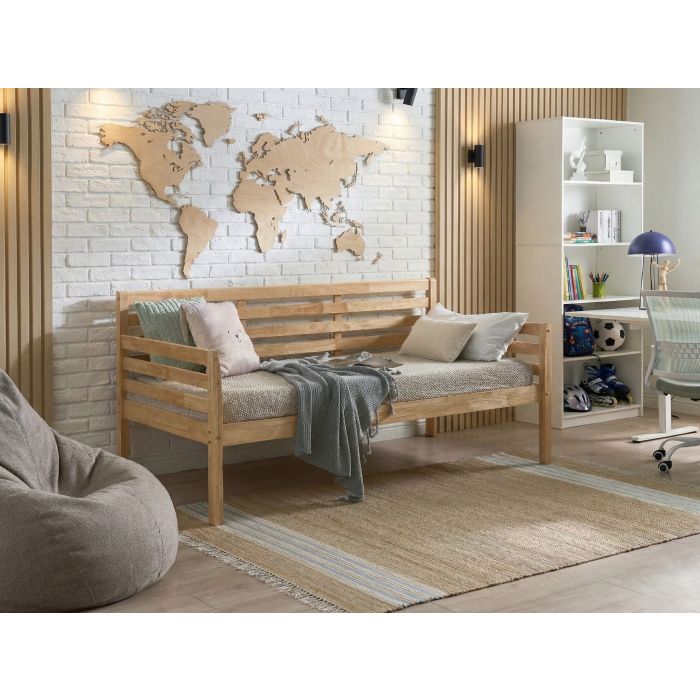 CIFARO EU Single Rubberwood Daybed - Light Wood