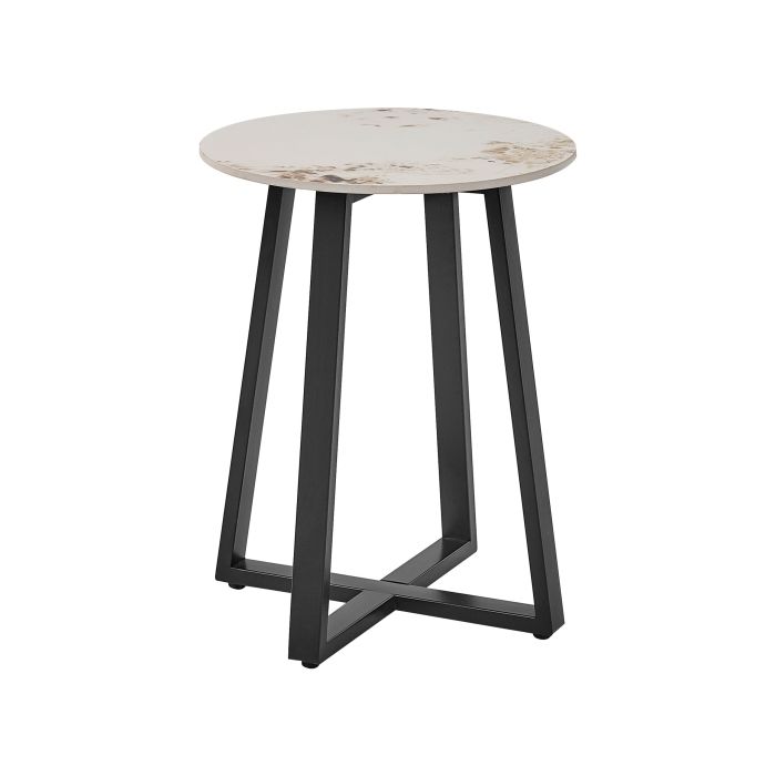 Side Table Ceramic Black and White IVINS