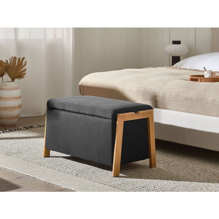 BOHIVO Velvet Footstool - Grey