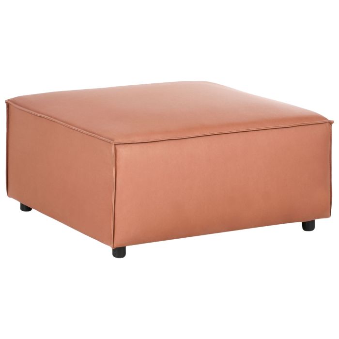 COMLEIGH Faux Leather Ottoman Seat - Golden Brown